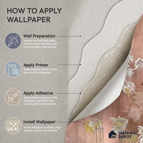 Worth it - Abstract Handmade Customized Wallpaper Design for Walls, Pink