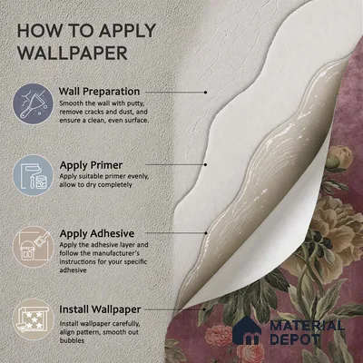 Big Floral Sandstone Wallpaper for Rooms Blossoms in Twilight