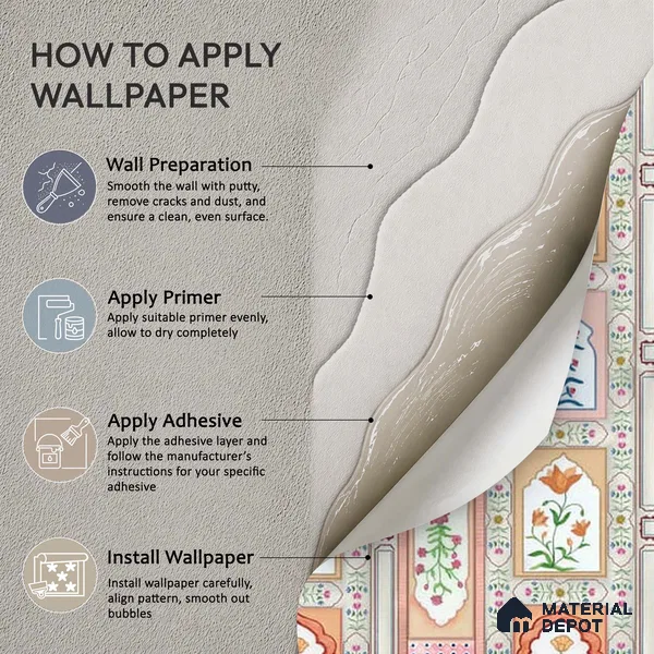 Mandan Symphony of Flowers on Sandstone Wallpaper