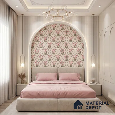 Paisley Blossom Flow Wallpaper with African Bohemian Spirit and Floral Motif | WP 05272 B Non Woven | 150 GSM WP01MTF Paper | (MOQ = 30 Sq. Ft.)