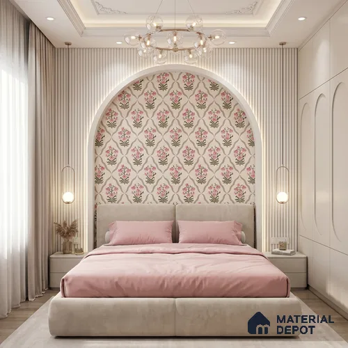 Paisley Blossom Flow Wallpaper with African Bohemian Spirit and Floral Motif | WP 05272 B Non Woven | 150 GSM WP01MTF Paper | (MOQ = 30 Sq. Ft.)