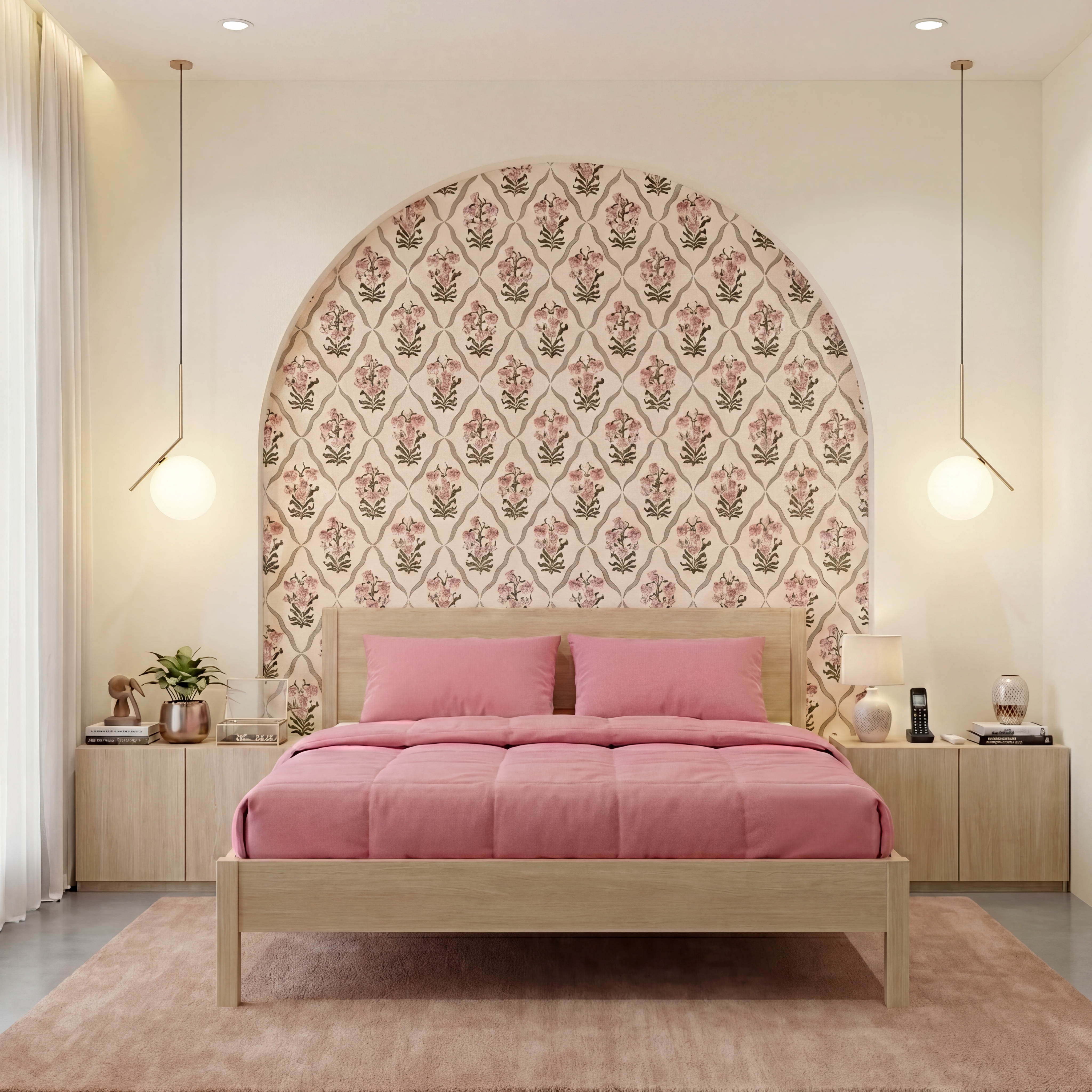 Paisley Blossom Flow Wallpaper with African Bohemian Spirit and Floral Motif | WP 05272 B Non Woven | 150 GSM WP01MTF Paper | (MOQ = 30 Sq. Ft.)