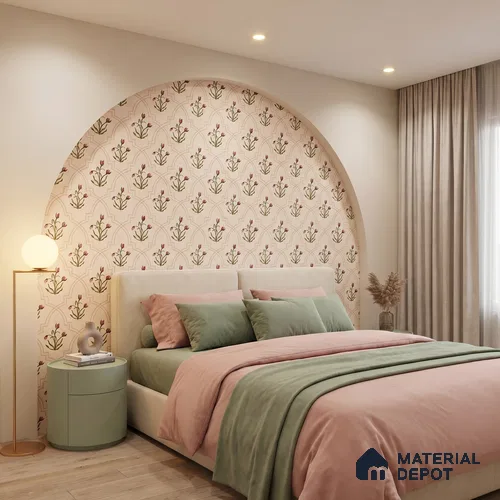 Prismatic Hand-Drawn Geometric Petals Wallpaper Crafted for Modern Textile Patterns | WP 05268 Canvas | 250 GSM WP01CNF Paper | (MOQ = 30 Sq. Ft.)