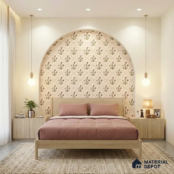 Prismatic Hand-Drawn Geometric Petals Wallpaper Crafted for Modern Textile Patterns | WP 05268 Canvas | 250 GSM WP01CNF Paper | (MOQ = 30 Sq. Ft.)
