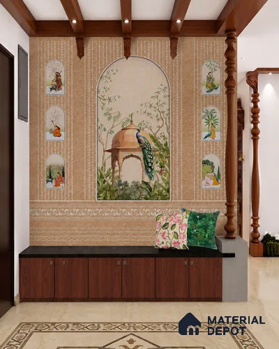 Mayur Kunj LM 25879 8 ft x 4 ft Texture Finish Digital Laminate - 1 mm | Suitable for Bedroom, Feature Wall, Wardrobe