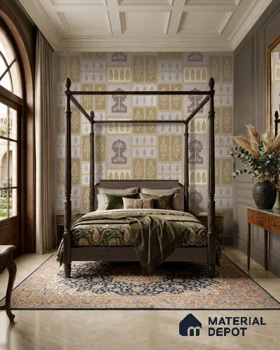Dharohar LM 25882 8 ft x 4 ft Texture Finish Digital Laminate - 1 mm | Suitable for Bedroom, Feature Wall, Wardrobe
