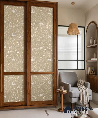 Hiran Kunj LM 25888 8 ft x 4 ft Texture Finish Digital Laminate - 1 mm | Suitable for Bedroom, Feature Wall, Wardrobe
