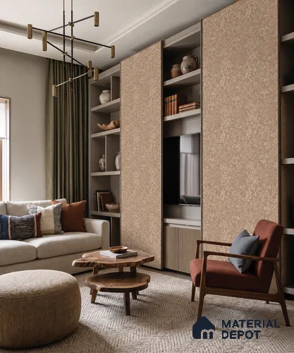 Sand Fronds LM 25890 8 ft x 4 ft Texture Finish Digital Laminate - 1 mm | Suitable for Bedroom, Feature Wall, Wardrobe