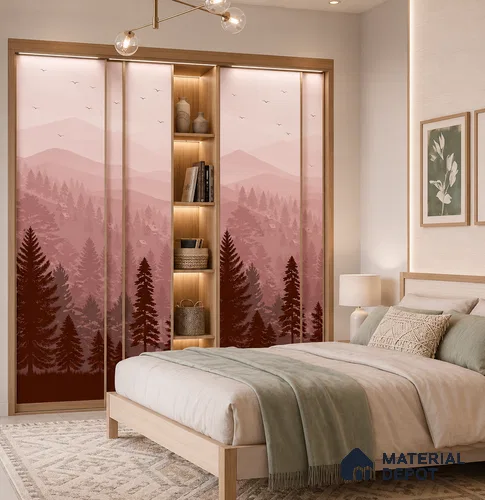 Pine Haze LM 25896 8 ft x 4 ft Texture Finish Digital Laminate - 1 mm | Suitable for Bedroom, Feature Wall, Wardrobe