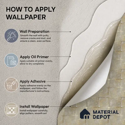WK25-2504 | Ochre Grey Distressed Tile Geometric Wallpaper - 10 Meter x 21 Inches, 57.41 Sq. Ft. (Min. 15% Wastage)