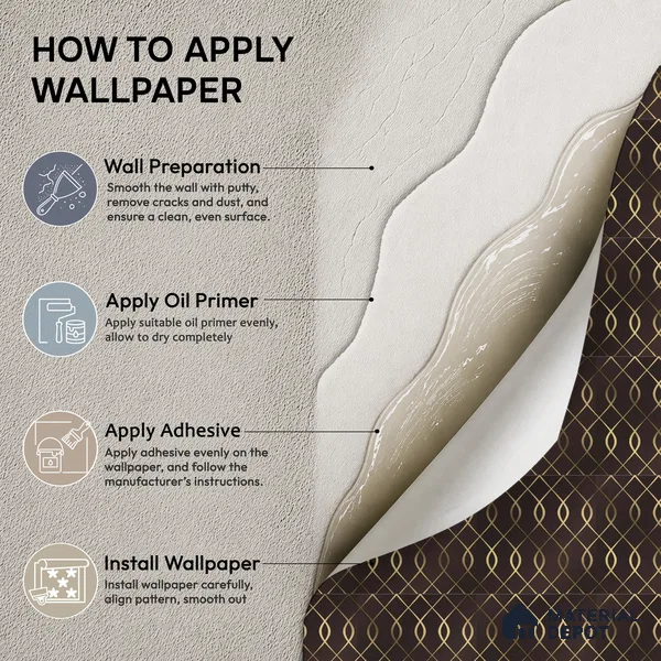 WK25-2511 | Plum & Gold Ogee Trellis Patterned Wallpaper - 10 Meter x 21 Inches, 57.41 Sq. Ft. (Min. 15% Wastage)
