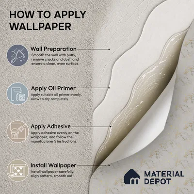 WK25-2529 | White & Gold Brushed Foil Texture Patterned Wallpaper - 10 Meter x 21 Inches, 57.41 Sq. Ft. (Min. 15% Wastage)