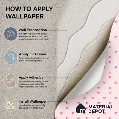 5143-1 | Pale Pink Ruby Hearts PVC Patterned Wallpaper - 5 Meter x 42 Inch, 57 Sq. Ft. (Min. 15% Wastage)