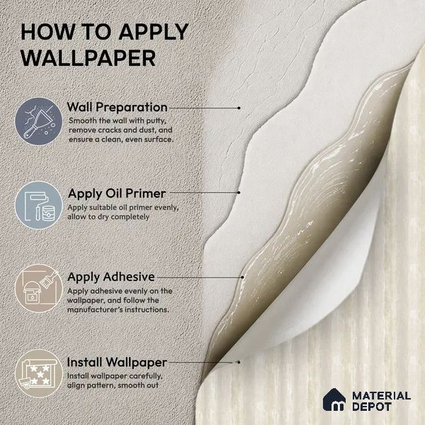 FE505-2 | Ivory Cream Vertical Streak PVC Patterned Wallpaper - 10 Meter x 21 Inch, 57 Sq. Ft. (Min. 15% Wastage)