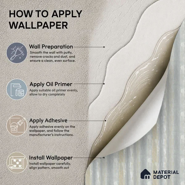 FE505-4 | Silver Grey Vertical Streak PVC Patterned Wallpaper - 10 Meter x 21 Inch, 57 Sq. Ft. (Min. 15% Wastage)