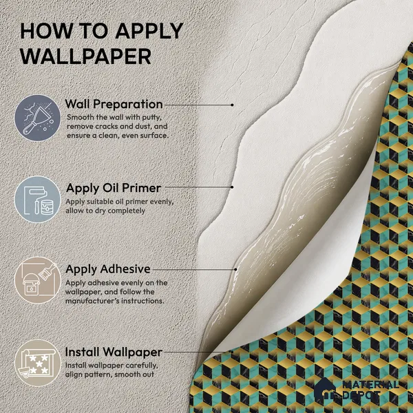 FE510-2 | Teal Cube Marble PVC Geometric Wallpaper - 10 Meter x 21 Inch, 57 Sq. Ft. (Min. 15% Wastage)
