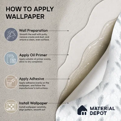 AA100701 | Silver Grey Peacock Feather PVC Floral Wallpaper - 9.5 Meter x 21 Inch, 55 Sq. Ft. (Min. 15% Wastage)