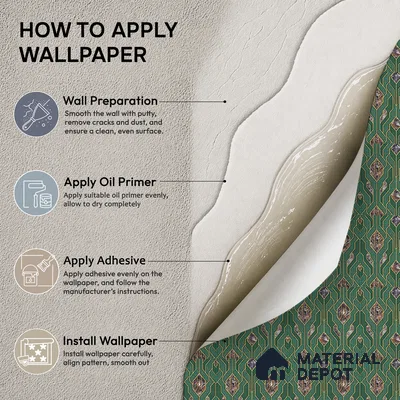AA101106 | Emerald & Gold Marble Diamond Panel PVC Patterned Wallpaper - 9.5 Meter x 21 Inch, 55 Sq. Ft. (Min. 15% Wastage)