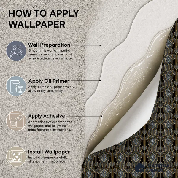 AA101104 | Black Gold Deco Panel PVC Patterned Wallpaper - 9.5 Meter x 21 Inch, 55 Sq. Ft. (Min. 15% Wastage)