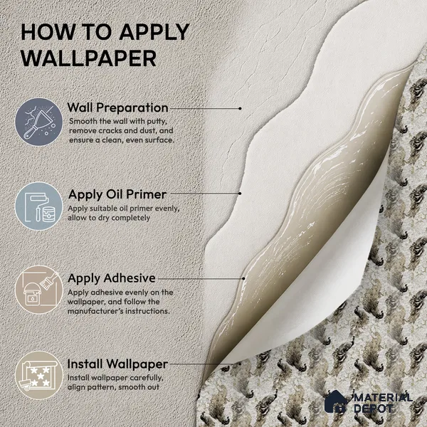 23818 | 10 Meter x 21 Inches Animal Print Look Wallpaper - 57.41 Sq. Ft. | Minimum 15% wastage during installation