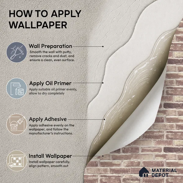 RD2662 | 10 Meter x 21 Inch PVC Brick Look Wallpaper - 57 Sq. Ft. | Minimum 15% wastage during installation