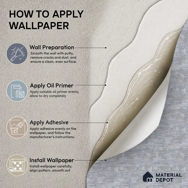 9050 | Lavender Grey & Gold Brushed Texture Patterned Wallpaper - 10 Meter x 21 Inch, 57 Sq. Ft. (Min. 15% Wastage)