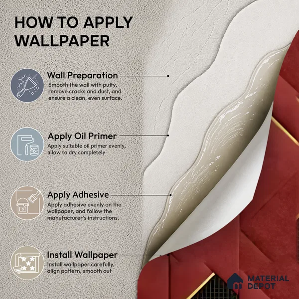 WK160-01 | Red & Black Leather Panel Facet Patterned Wallpaper - 10 Meter x 21 Inches, 57.37 Sq. Ft. (Min. 15% Wastage)