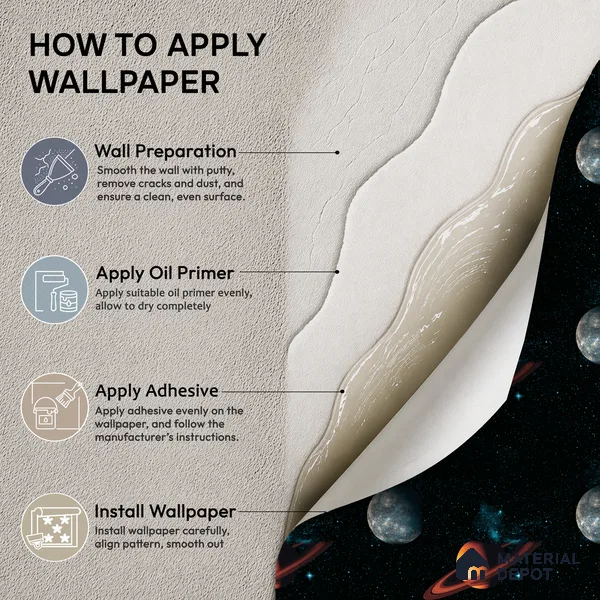 5164-1 | 4 Meter x 42 Inches Space Look Wallpaper - 45.94 Sq. Ft. | Minimum 15% wastage during installation