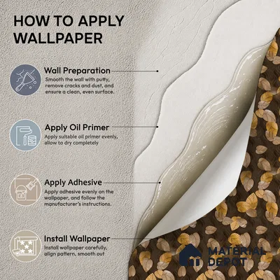 1105 | Brown Scattered Leaves Floral Wallpaper - 10 Meter x 21 Inches, 57.37 Sq. Ft. (Min. 15% Wastage)
