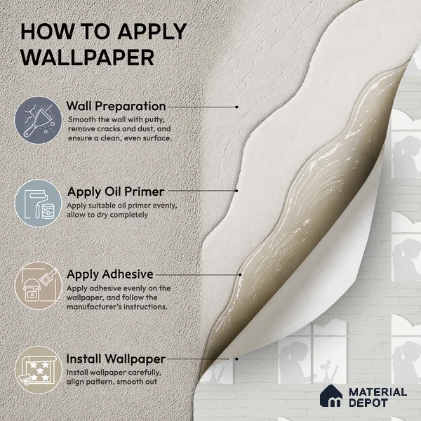 5165-1 | Grey Cat Window Silhouette Brick Look Wallpaper 4 Meter x 42 Inches - 45.94 Sq. Ft. | Minimum 15% wastage during installation