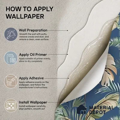 WK160-40 | 10 Meter x 21 Inches Tropical Look Wallpaper - 57.37 Sq. Ft. | Minimum 15% wastage during installation