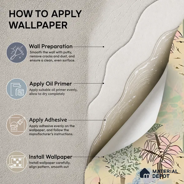 WK160-51 | 10 Meter x 21 Inches Tropical Look Wallpaper - 57.37 Sq. Ft. | Minimum 15% wastage during installation