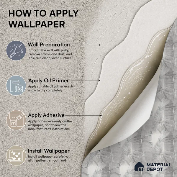 170-6 | Silver Large Banana Leaf Floral Wallpaper - 9.6 Meter x 20.87 Inches, 54.77 Sq. Ft. (Min. 15% Wastage)