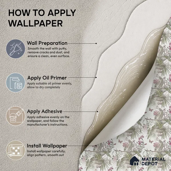 170-34 | Blush Orchid Butterfly Garden Floral Wallpaper - 9.6 Meter x 20.87 Inches, 54.77 Sq. Ft. (Min. 15% Wastage)