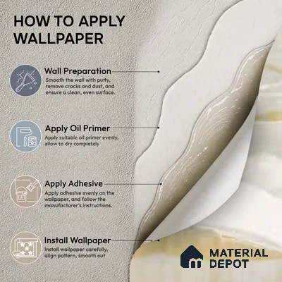 81383-3 | Pale Sage Cream Gold Wave Patterned Wallpaper - 5 Meter x 42 Inches, 57 Sq. Ft. (Min. 15% Wastage)