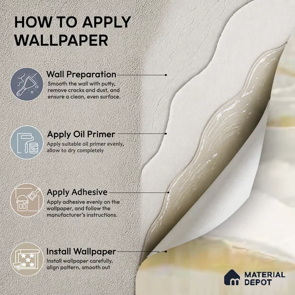 81383-3 | Pale Sage Cream Gold Wave Patterned Wallpaper - 5 Meter x 42 Inches, 57 Sq. Ft. (Min. 15% Wastage)