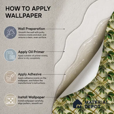 WP-1410 | 9.5 Meter x 21 Inches Tropical Look Wallpaper - 54 Sq. Ft.  | Minimum 15% wastage during installation