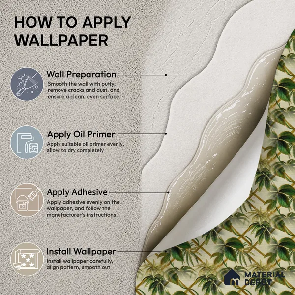WP-1410 | 9.5 Meter x 21 Inches Tropical Look Wallpaper - 54 Sq. Ft.  | Minimum 15% wastage during installation