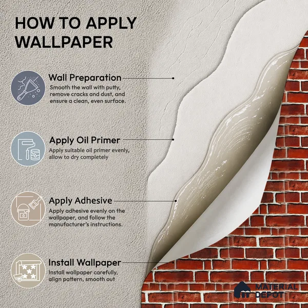 WP-1445 | 9.5 Meter x 21 Inches Brick Look Wallpaper - 54 Sq. Ft.  | Minimum 15% wastage during installation