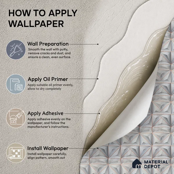 WP-1455 | Grey & Copper 3D Pyramid Facet Patterned Wallpaper - 9.5 Meter x 21 Inches, 54 Sq. Ft. (Min. 15% Wastage)