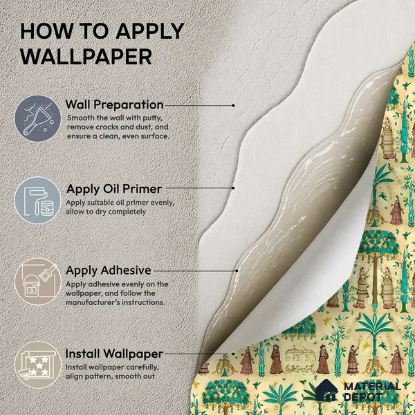 8002 | 10 Meter x 21 Inches Indian Look Wallpaper - 57.41 Sq. Ft.
