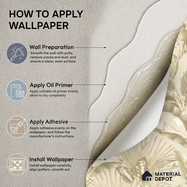 13331 | Cream Butterfly Tropical Floral Wallpaper - 10 Meter x 21 Inch, 57 Sq. Ft.