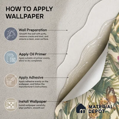 13335 | Cream Butterfly Jungle Floral Wallpaper - 10 Meter x 21 Inch, 57 Sq. Ft.