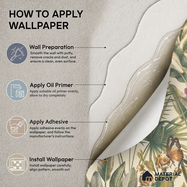 13335 | Cream Butterfly Jungle Floral Wallpaper - 10 Meter x 21 Inch, 57 Sq. Ft.
