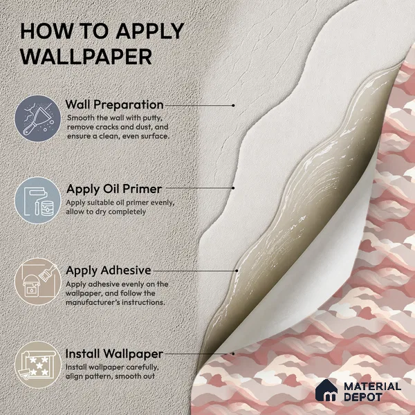 51244003 | Blush Pink Abstract Patterned Wallpaper - 10 Meter x 21 Inch, 57 Sq. Ft.