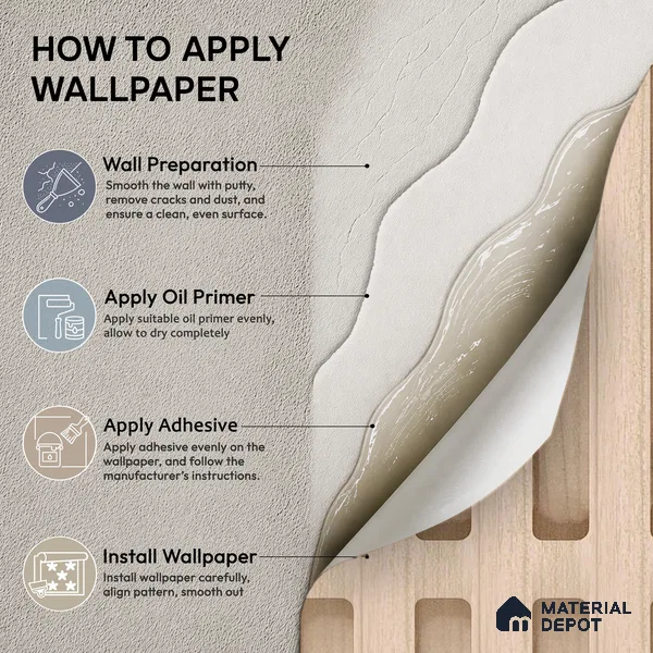 51243607 | Peach Wood Narrow Slat Patterned Wallpaper - 10 Meter x 21 Inch, 57 Sq. Ft.