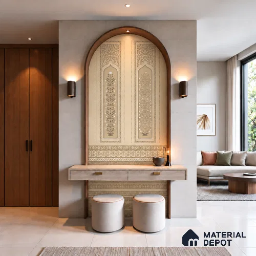 Maru Bahar LM 25878 8 ft x 4 ft Texture Finish Digital Laminate - 1 mm | Suitable for Bedroom, Feature Wall, Wardrobe