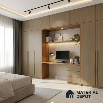 Wooden Look LM 19184 Kiri Pinus 8 ft x 4 ft Texture Finish Decorative Laminate - 1 mm | Suitable for TV Unit, Wardrobe, Kitchen Cabinets