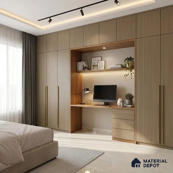 Wooden Look LM 19184 Kiri Pinus 8 ft x 4 ft Texture Finish Decorative Laminate - 1 mm | Suitable for TV Unit, Wardrobe, Kitchen Cabinets