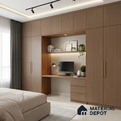 Wooden Look LM 19185 Est. White Pinus 8 ft x 4 ft Texture Finish Decorative Laminate - 1 mm | Suitable for TV Unit, Wardrobe, Kitchen Cabinets